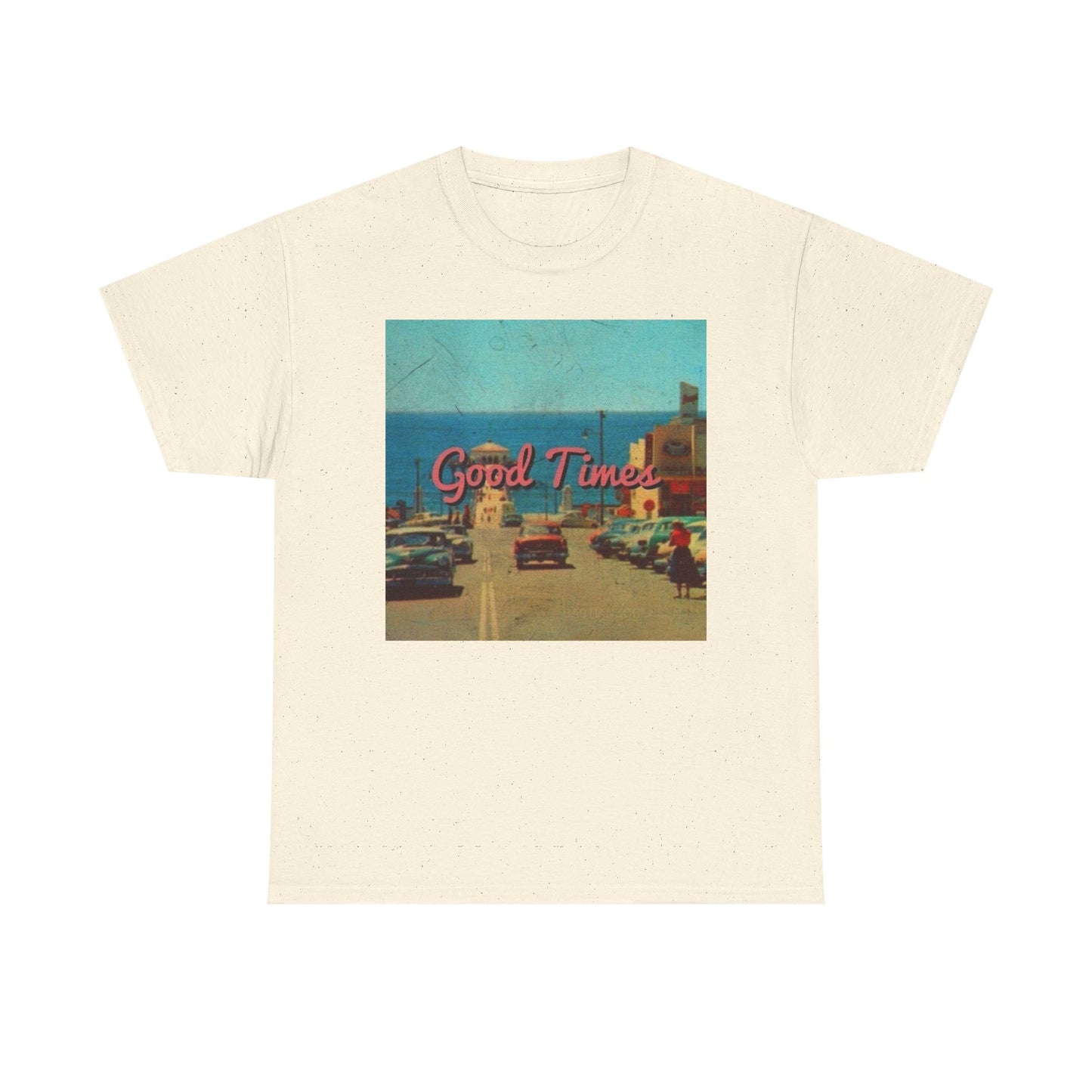 Good Times Beach Graphic T Shirt Unisex Heavy Cotton Tee Gift