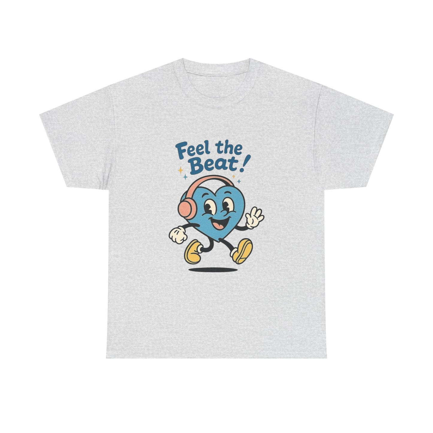 Feel The Beat Music Graphic T Shirt NEW GIFT Unisex Heavy Cotton Tee