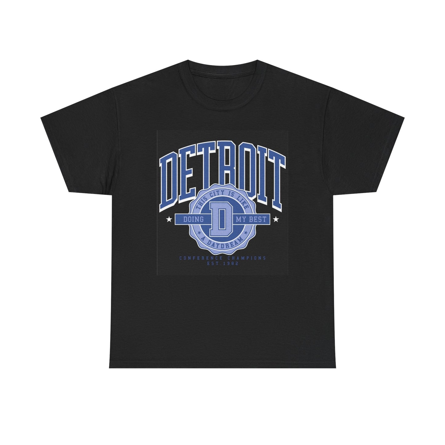 Detroit Graphic T Shirt Champions Vintage Retro Unisex Heavy Cotton Tee