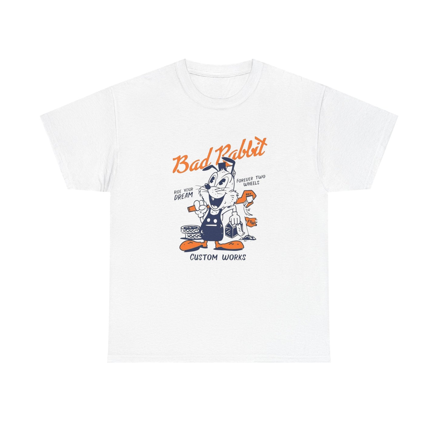 Bad Rabbit Motors Graphic T Shirt Unisex Heavy Cotton Tee NEW