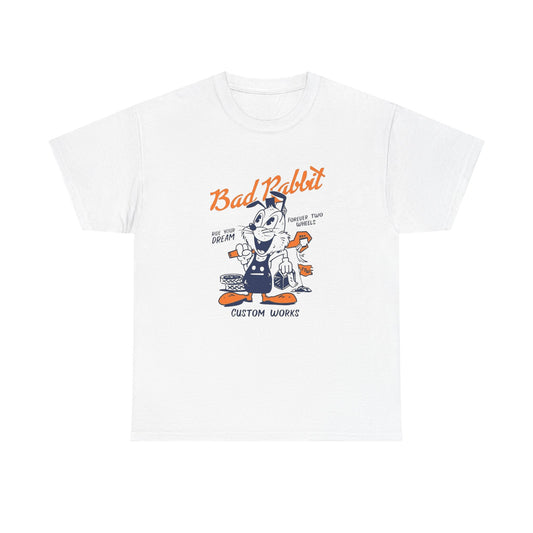 Bad Rabbit Motors Graphic T Shirt Unisex Heavy Cotton Tee NEW