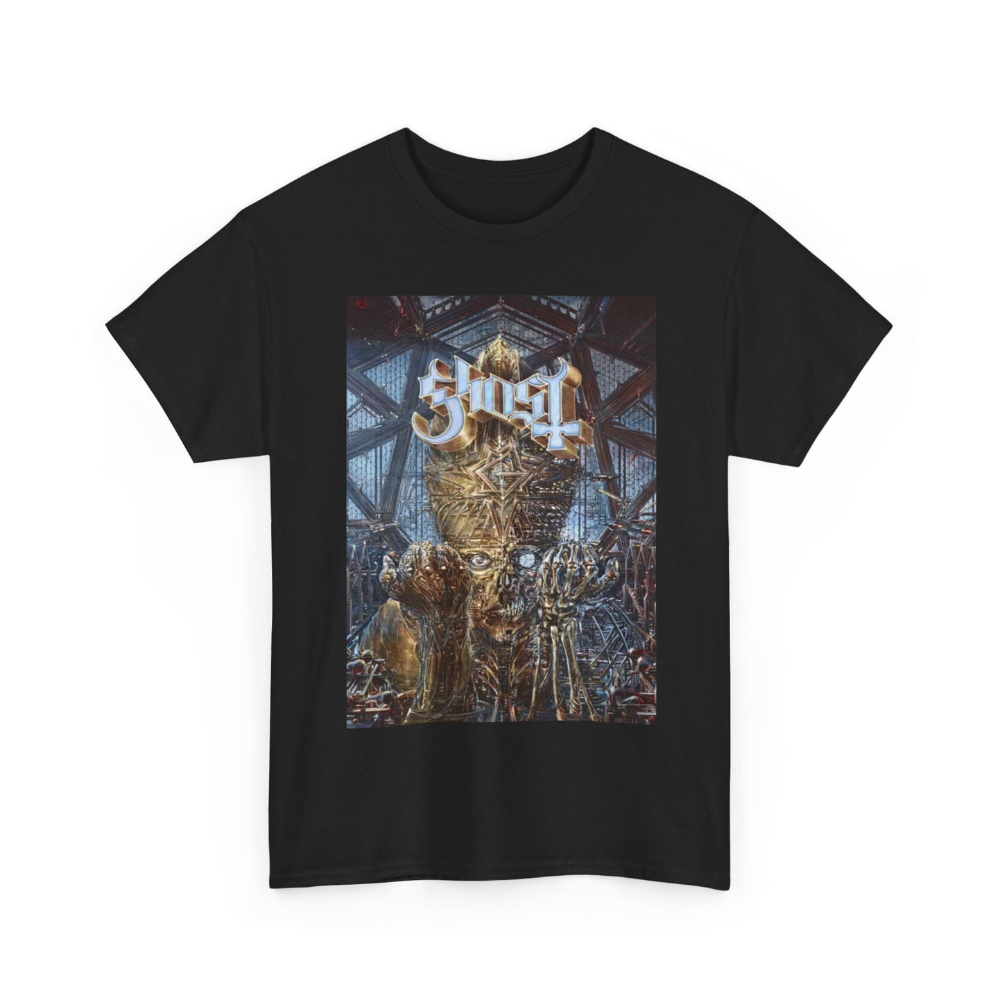 Ghost Tshirt Vintage Heres Papa Graphic rock band Unisex Heavy Cotton Tee art