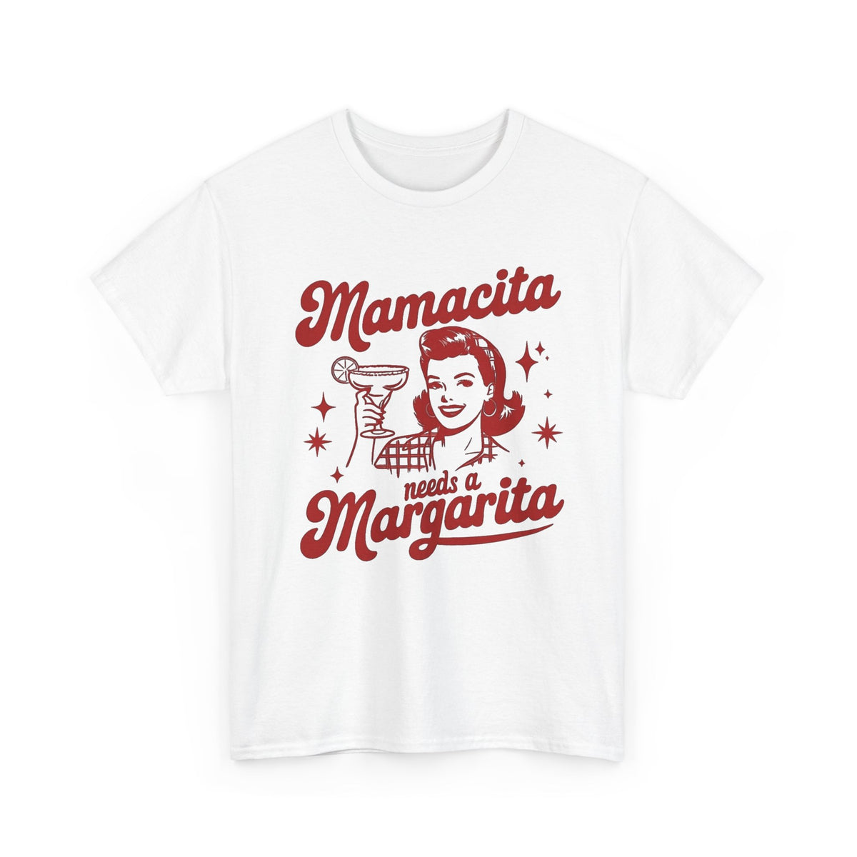 Mamacita Needs a Margarita Retro Cocktail Graphic T-Shirt