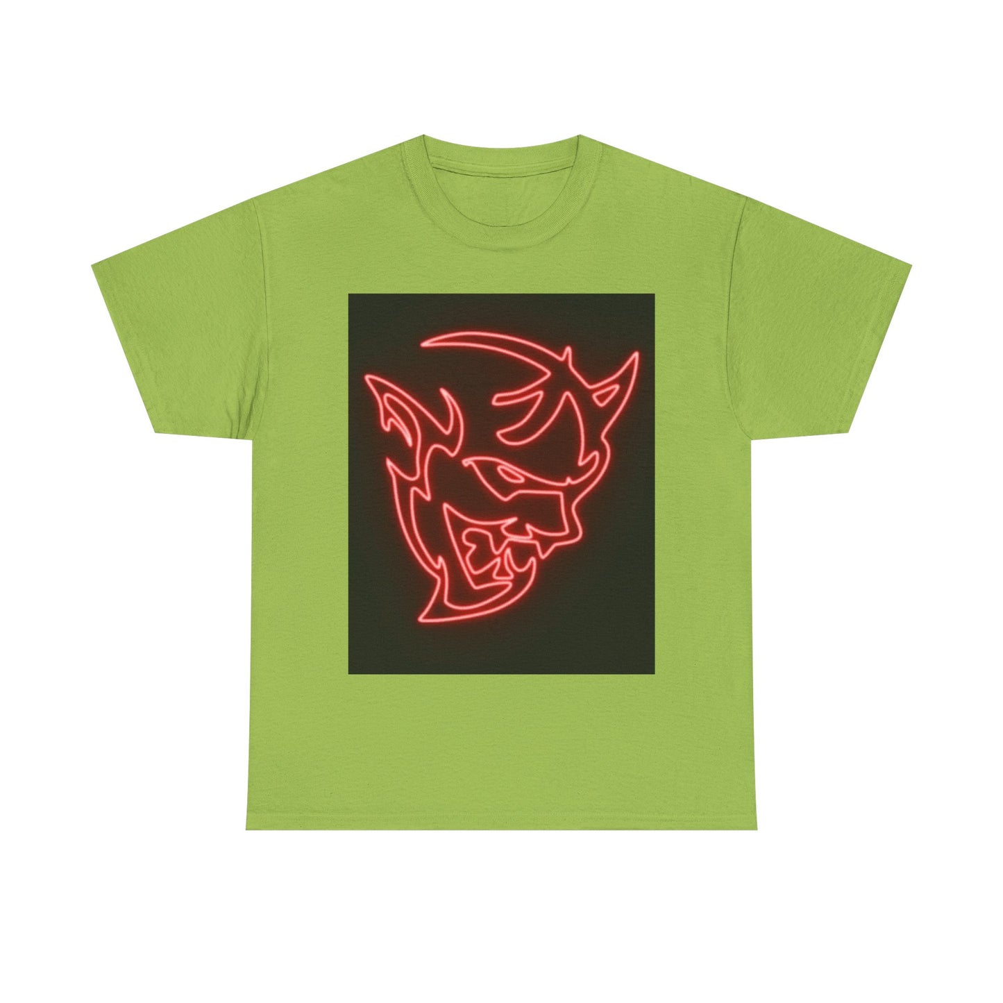 Dodge Demon Tshirt Hellcat Charger Logo Challenger Mopar Unisex Heavy Cotton Tee