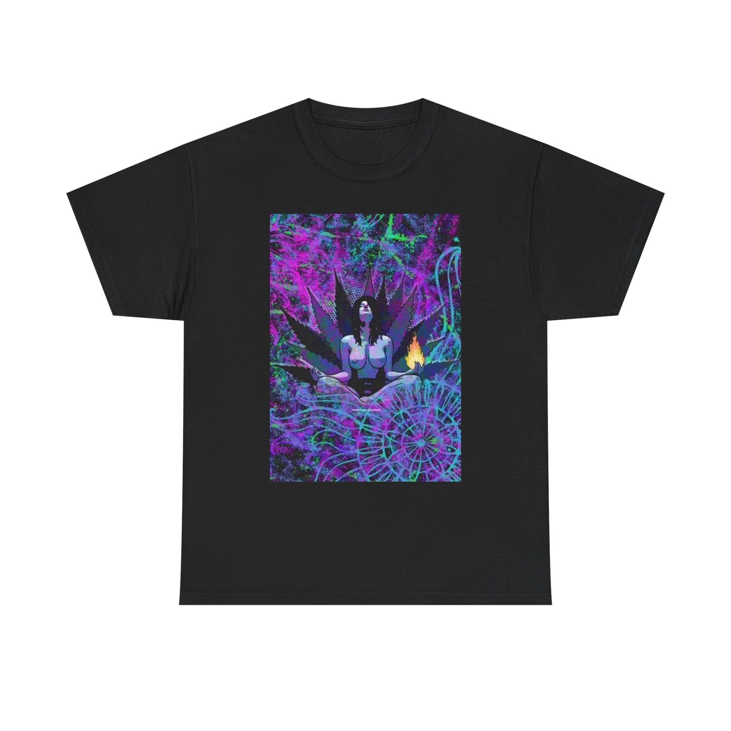 Beautiful Women Weed Leaf Graphic T Shirt Trippy Unisex Heavy Cotton Tee