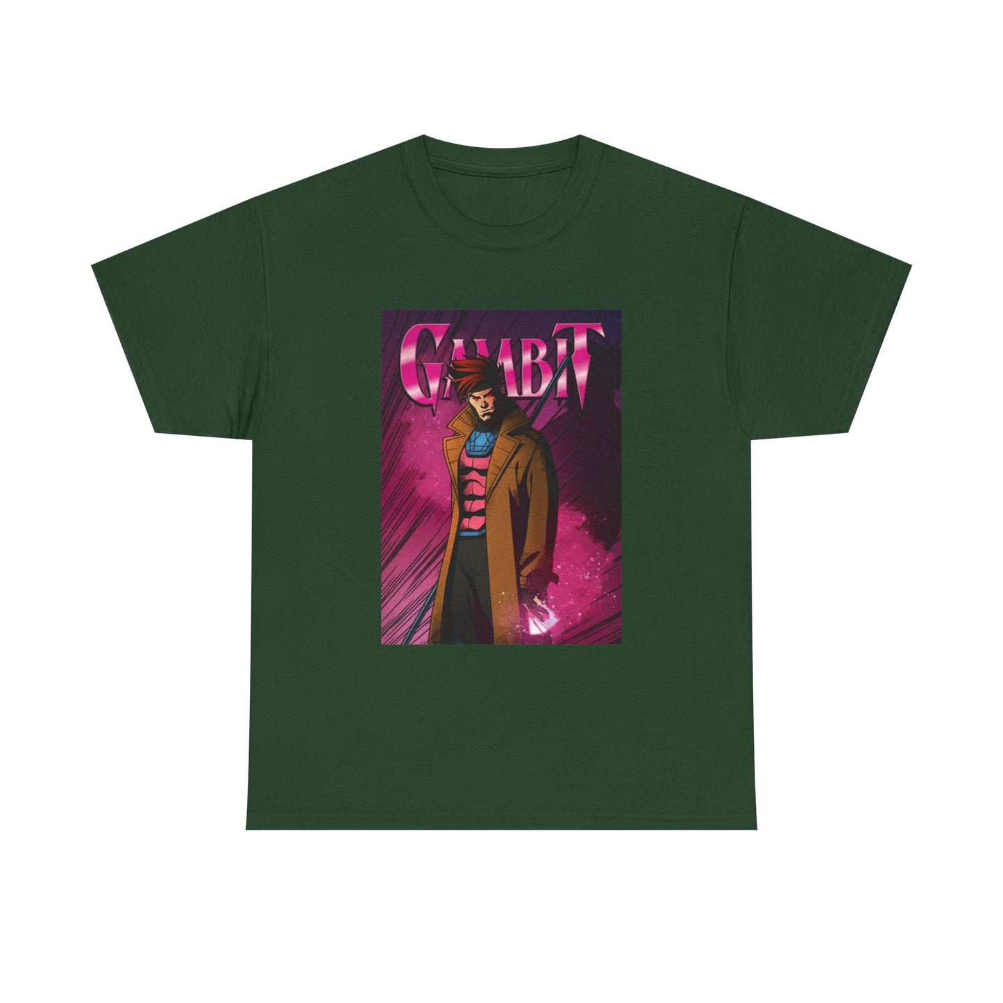 Gambit Tshirt Vintage Anime Cartoon Graphic Neon Unisex Heavy Cotton Tee