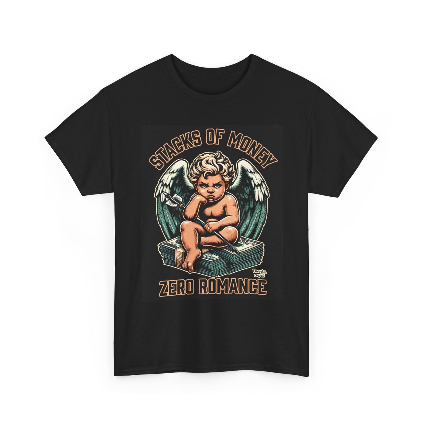 Stacks Of Money Zero Romance Graphic T Shirt Retro Unisex Heavy Cotton Tee