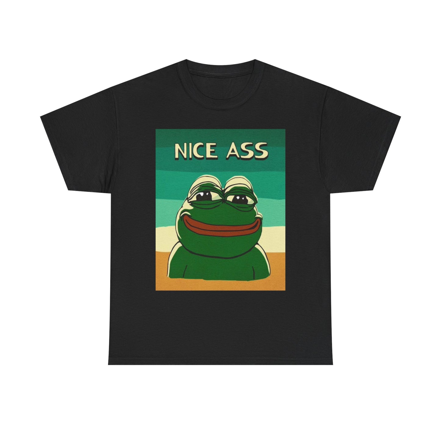 Nice Ass Funny Shirt Frog Meme Cute Unisex Heavy Cotton Tee