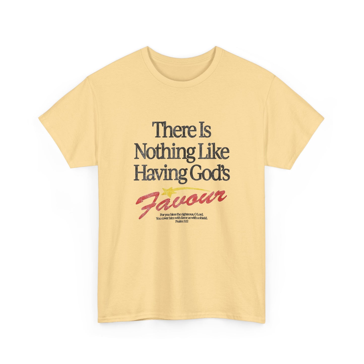 Gods Favour Jesus Graphic T Shirt NEW Vintage Unisex Heavy Cotton Tee