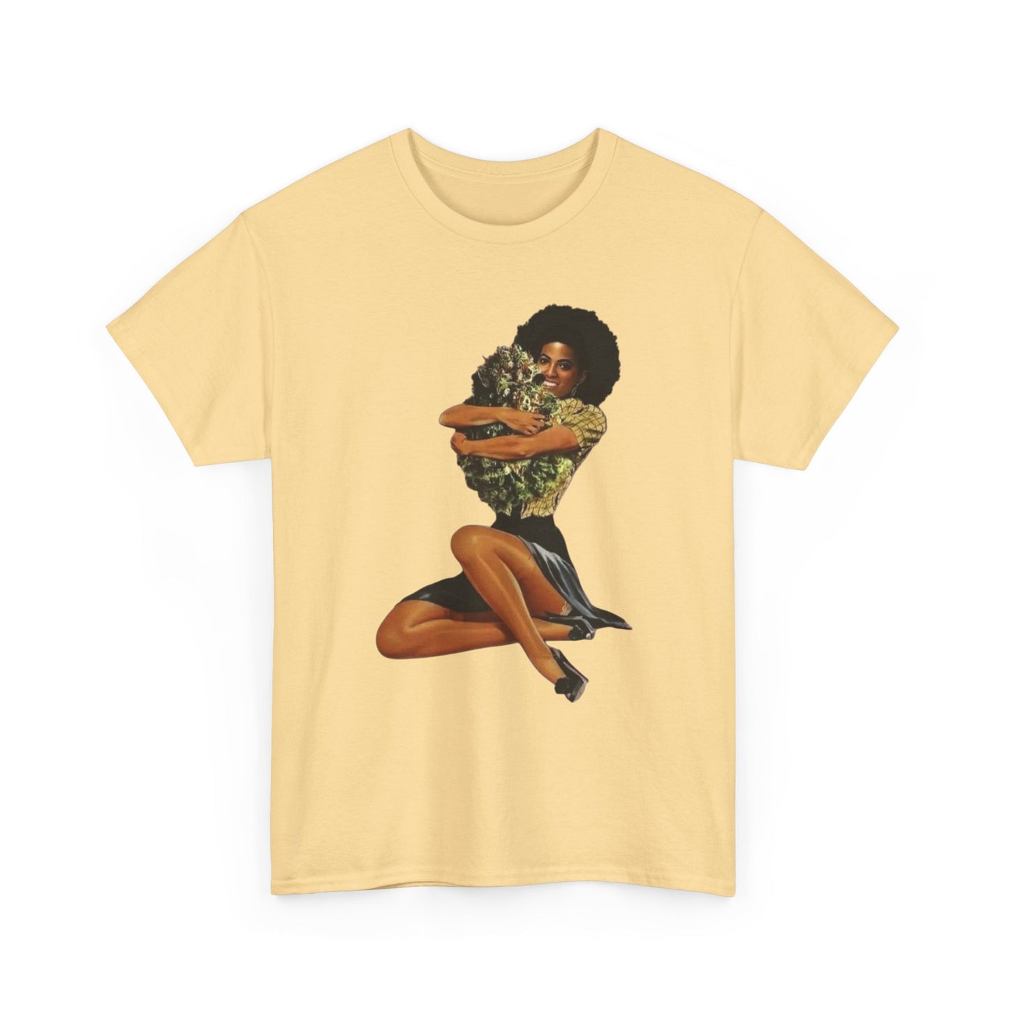 Weed Hugs Vintage Graphic T-Shirt Womens Comfy Cotton Tee NEW