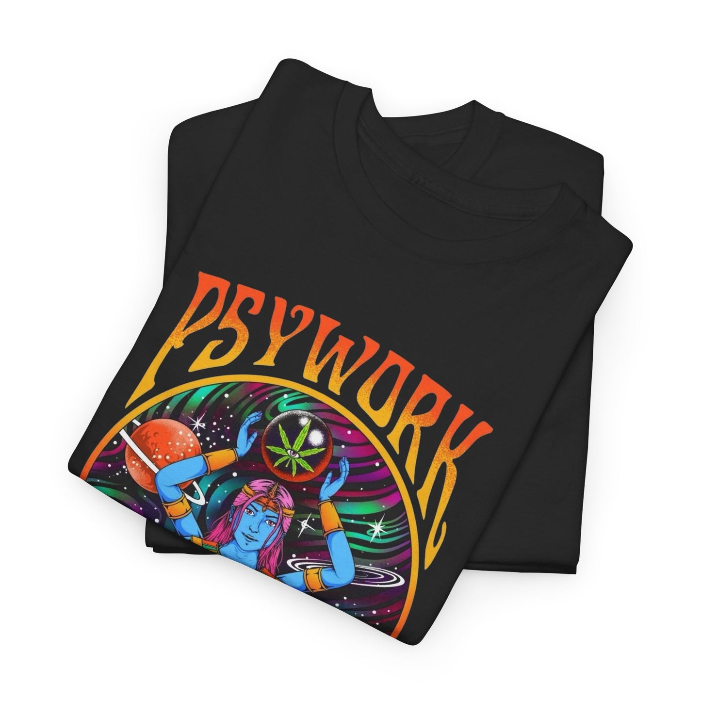 Trippy Psyswork Graphic T Shirt NEW ADULT Unisex Heavy Cotton Tee