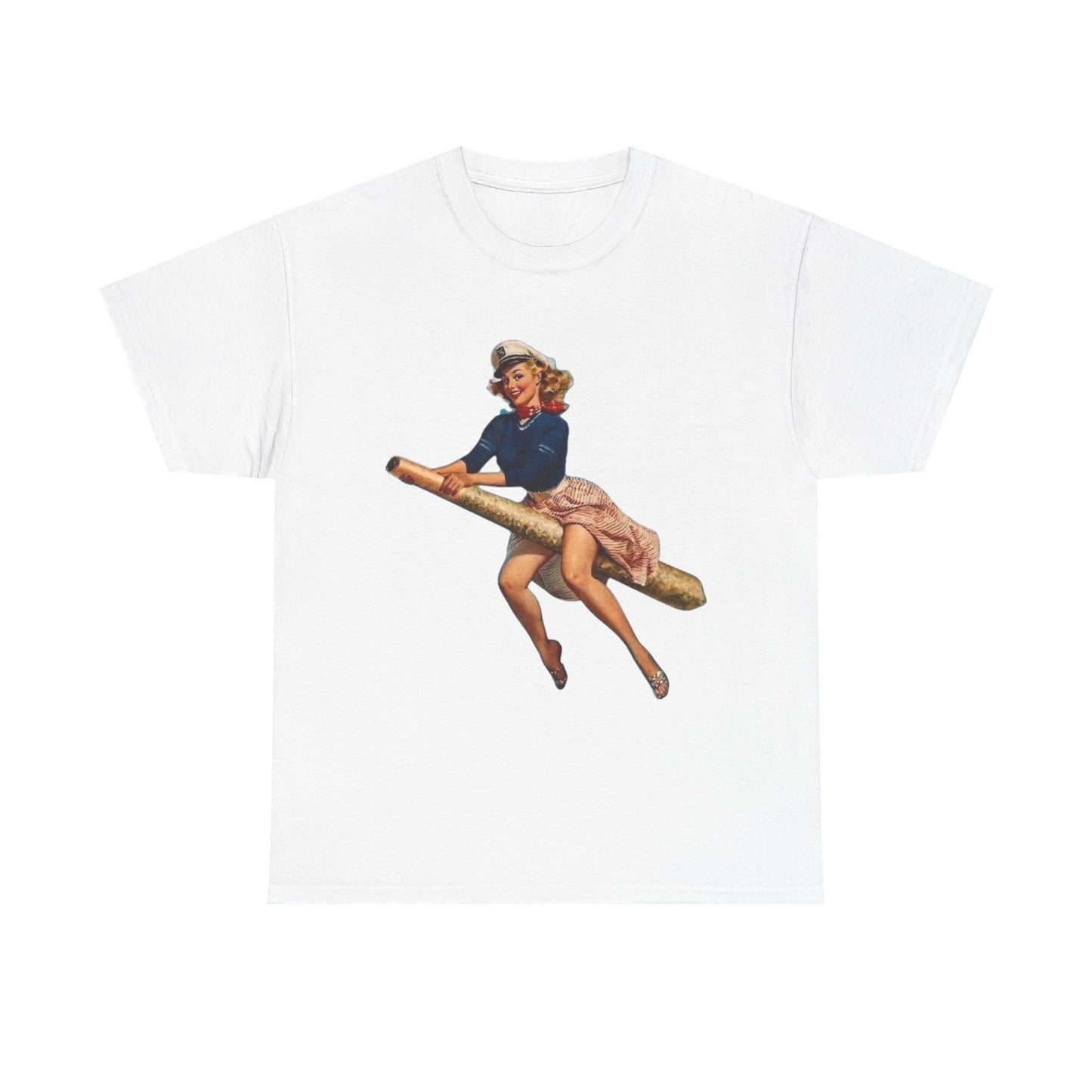 Weed Witch Flying A Joint Funny Graphic T-Shirt Womens Comfy Cotton Tee NEW