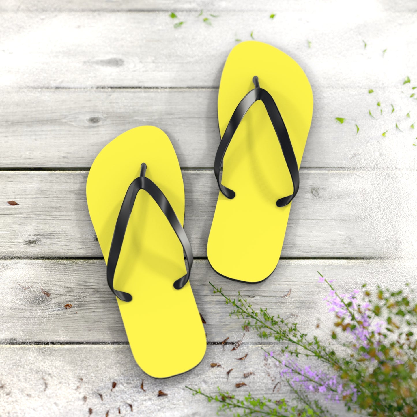 Neon Yellow Flip Flops, Sandals Slides, Summer Footwear, Brand New