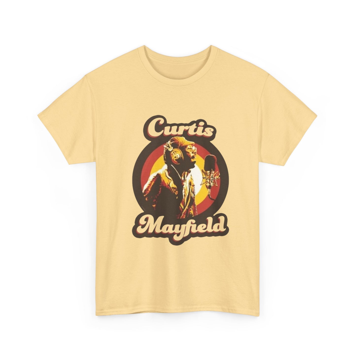 Curtis Mayfield Retro Merch Graphic T Shirt Unisex Heavy Cotton Tee