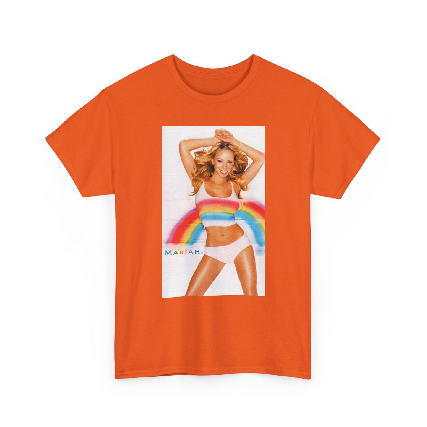 Mariah Carey T-shirt vintage Adam Sandler retro rainbow Unisex Heavy Cotton Tee