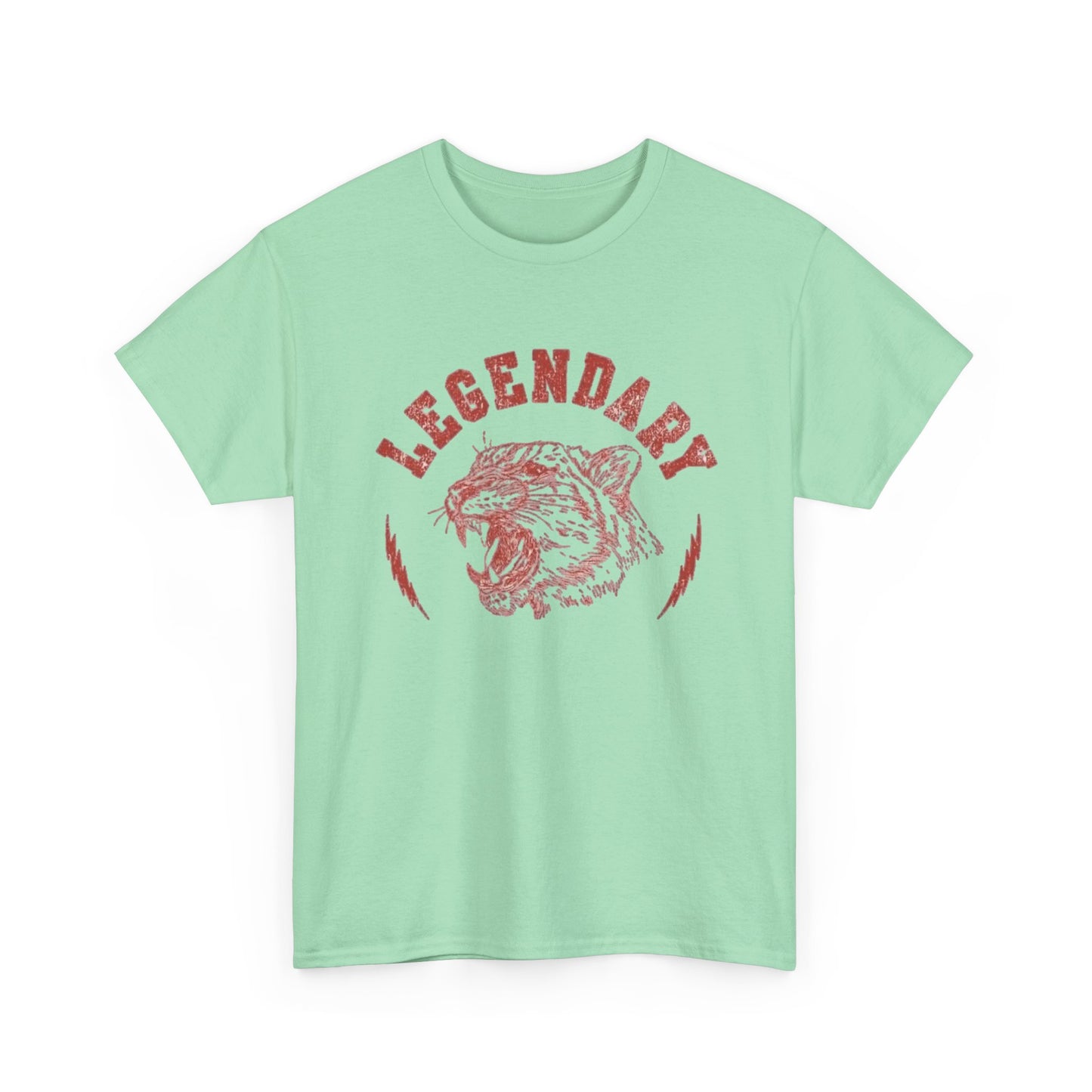 Legendary Tiger Retro Classic Graphic T Shirt Regular Men's Heavy Cotton Tee