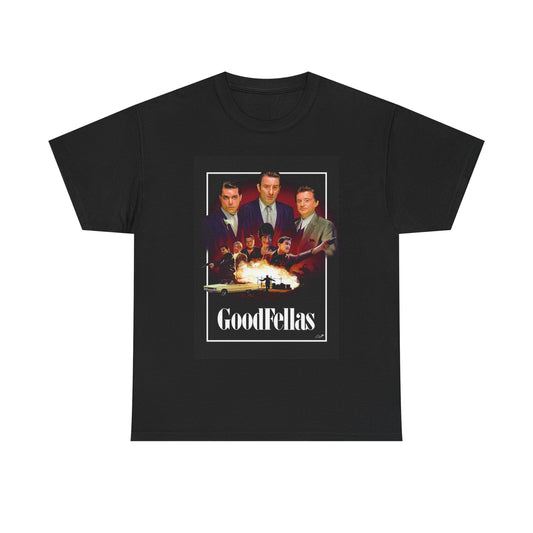 Goodfellas Movie Tshirt Poster Vintage New York Iconic Film Unisex Heavy Cotton