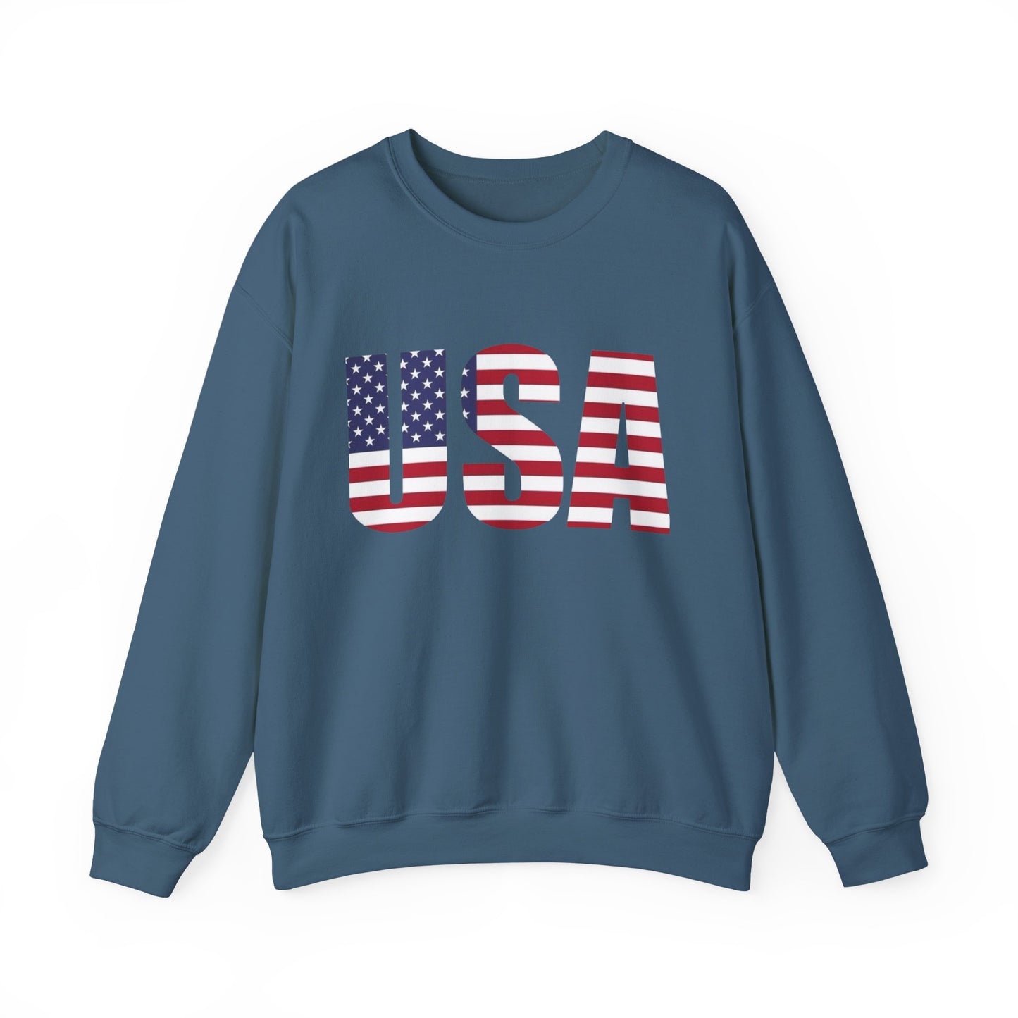 USA American Flag Retro Sweater NEW Unisex Heavy Blend™ Crewneck Sweatshirt