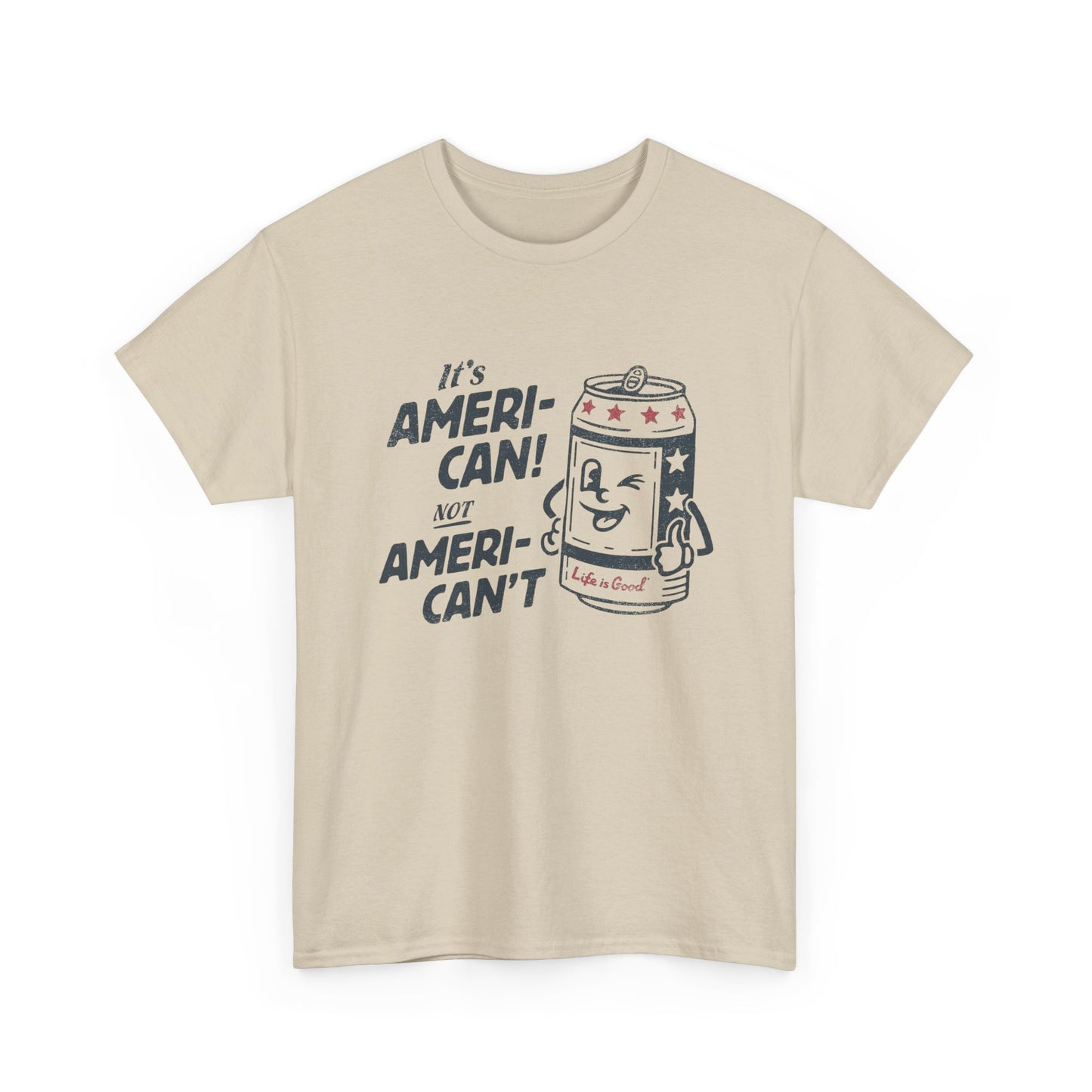American Funny Beer Can Graphic T Shirt NEW GIFT Unisex Heavy Cotton Tee