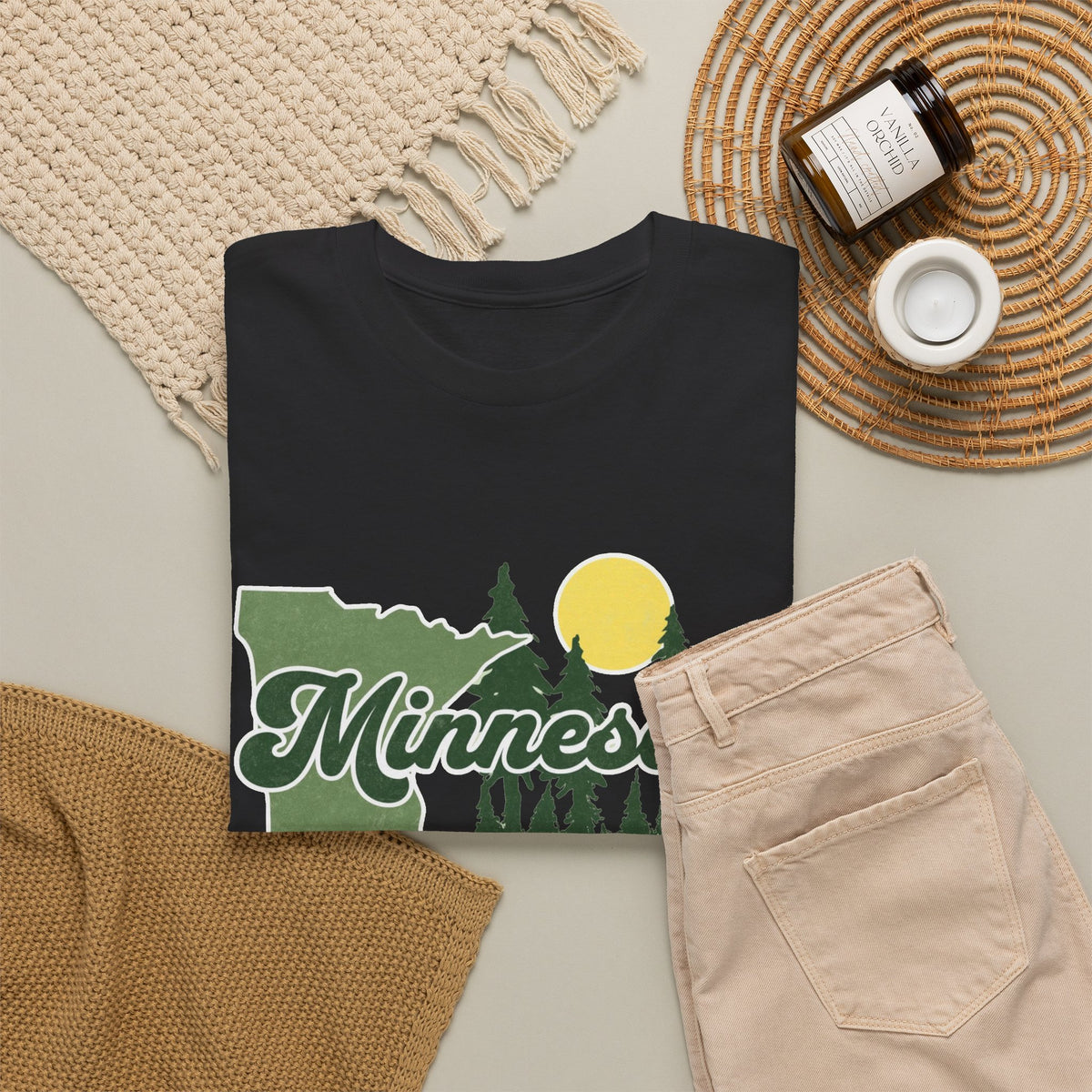 Minnesota Forrest Graphic T Shirt Men's Heavy Cotton Tee