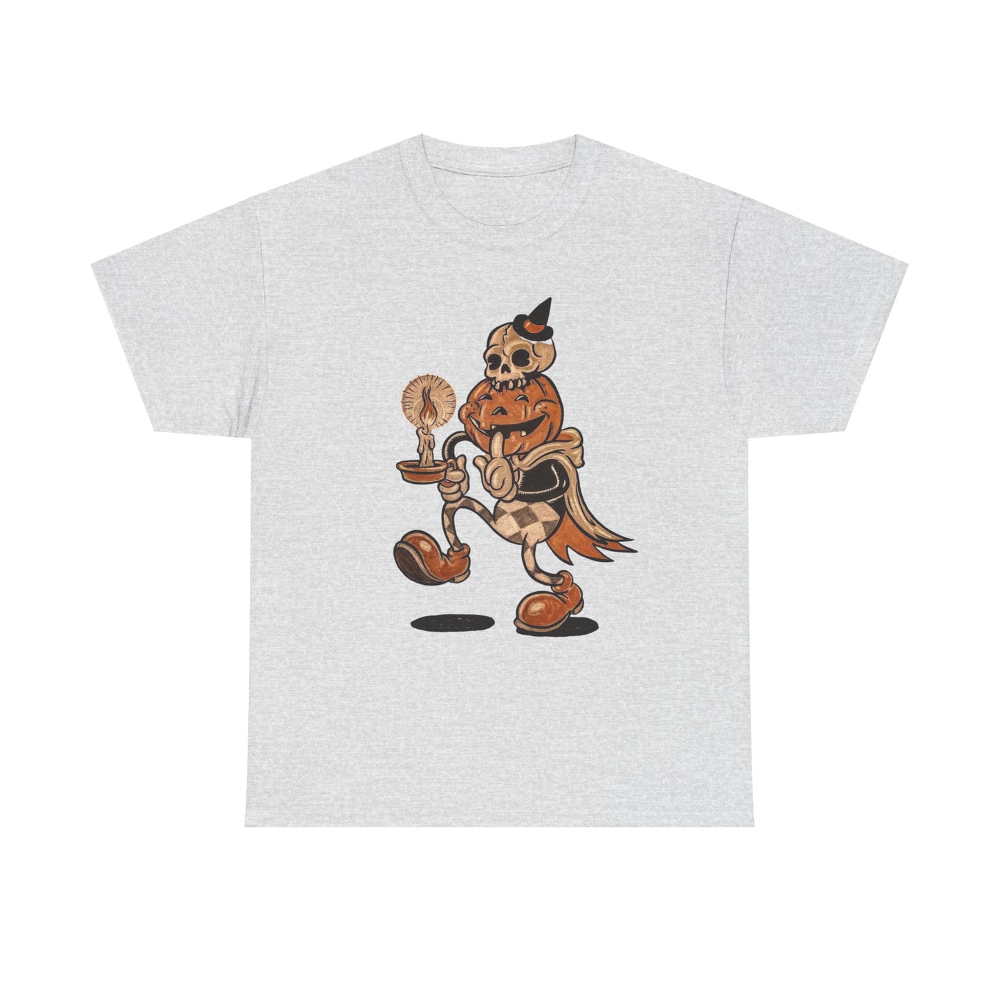 Pumpkin Head Halloween Graphic T Shirt Unisex Heavy Cotton Tee