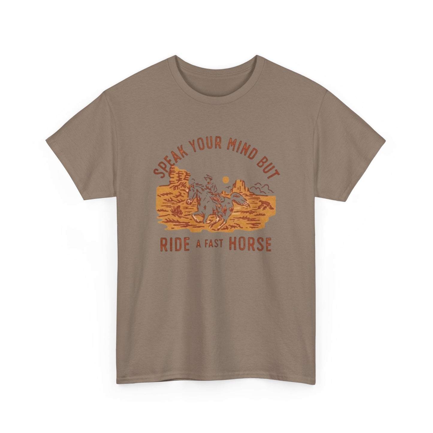Ride A Fast Horse Graphic T Shirt Unisex Heavy Cotton Tee