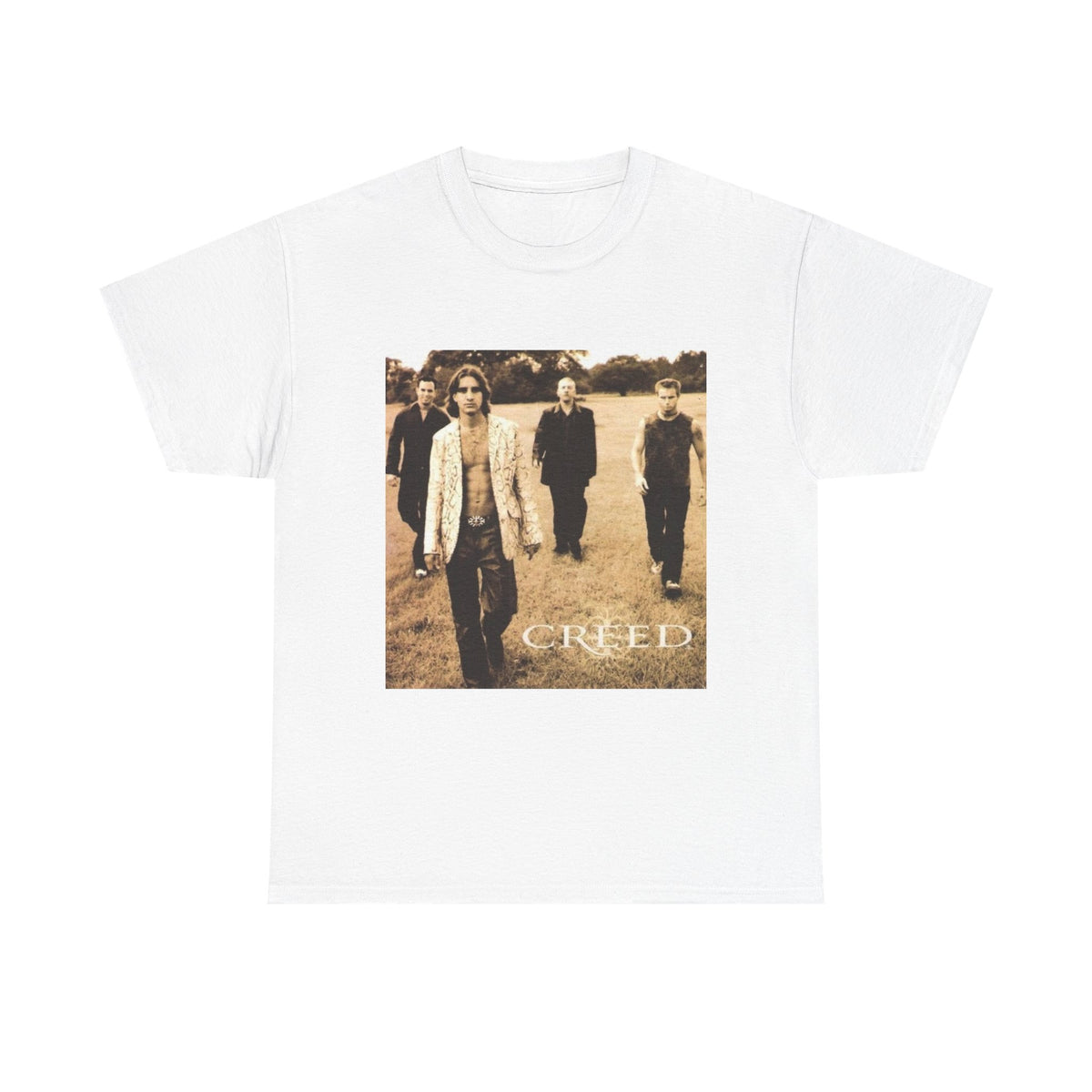 Creed Tshirt Vintage Rock Band Album Cover Garage Beers Unisex Heavy Cotton Tee