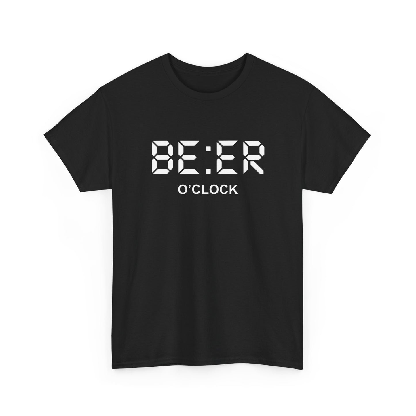 Beer O Clock Graphic T Shirt Funny Jokes Beers Unisex Heavy Cotton Tee