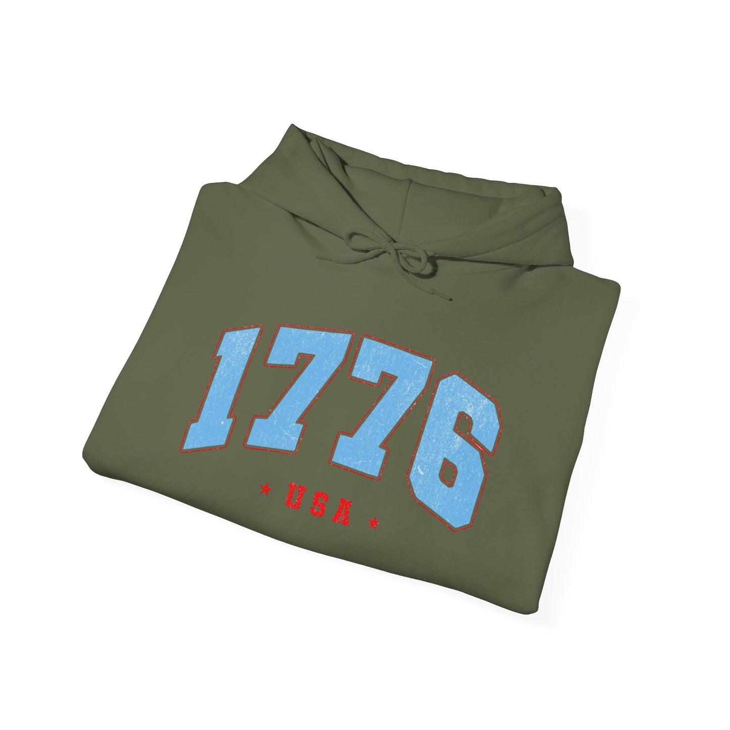 1776 USA Retro America Graphic Hoodie Men's Heavy Blend™ Hooded Sweatshirt