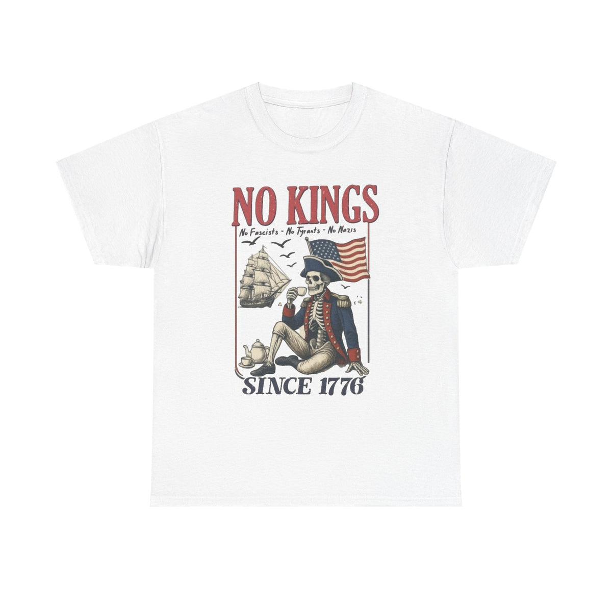 No Kings In America Graphic T Shirt Men's Heavy Cotton Tee