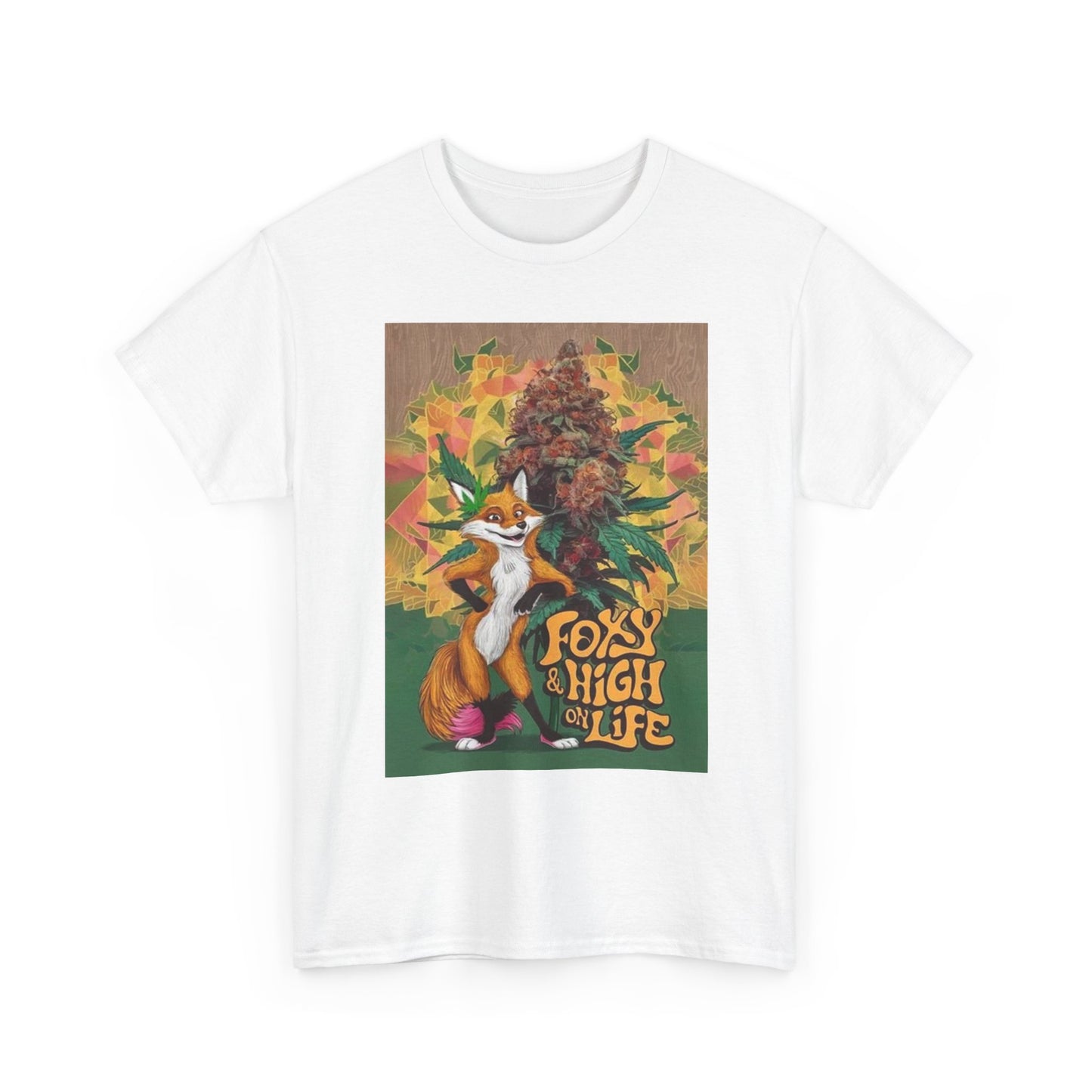 Foxy And High On Life Graphic T Shirt Weed Nug Unisex Heavy Cotton Tee