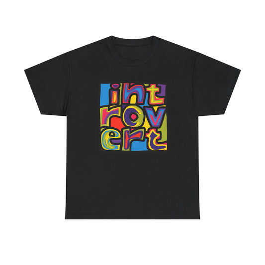 Introvert Painting T-Shirt Unisex Heavy Cotton Tee Gift New