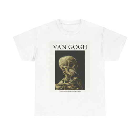 Van Gogh Tshirt Vintage Skeleton Smoking Retro Art NY Unisex Heavy Cotton Tee