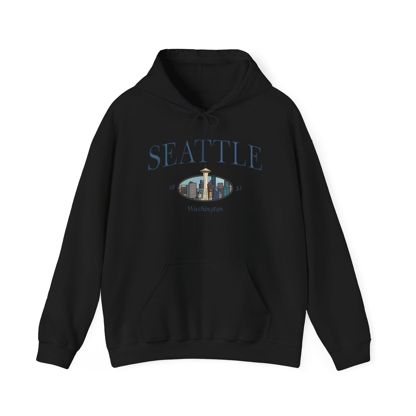 Seattle Washington Graphic Hoodie Heavy Blend Sweatshirt NEW