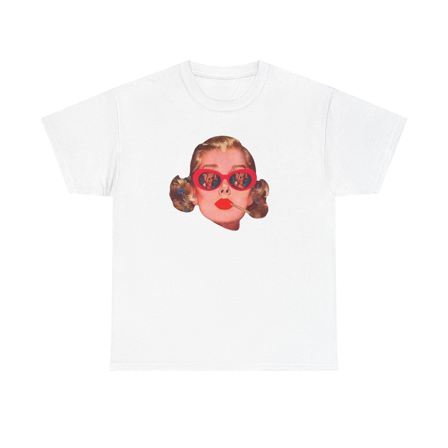 Bikini Eyes Smoking Joint Graphic T-Shirt Women's Heavy Comfy Cotton Tee