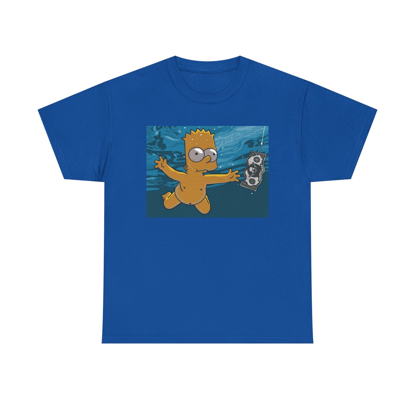 Simpsons T-shirt vintage nirvana retro art funny graphic Unisex Heavy Cotton Tee