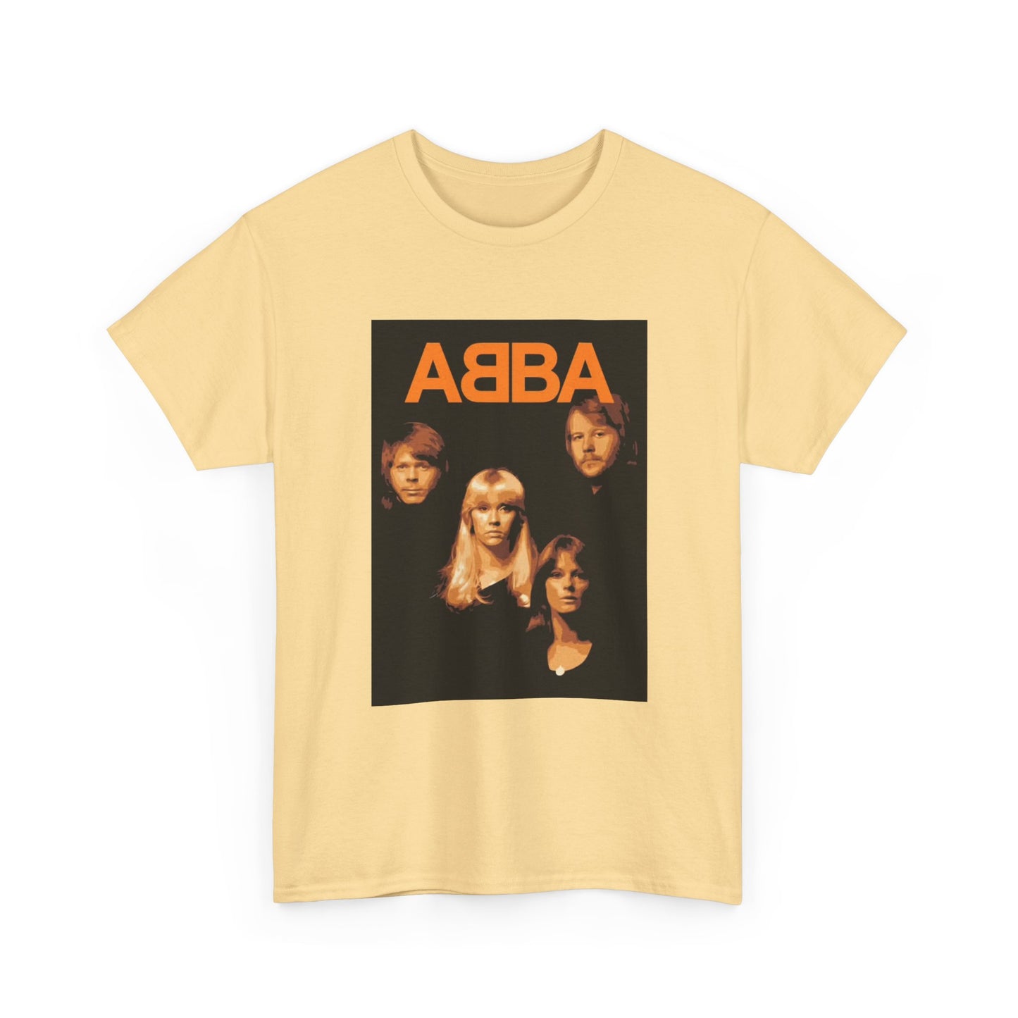 Abba T-shirt vintage retro neon lights classic music Unisex Heavy Cotton Tee