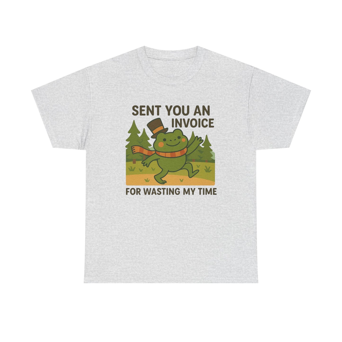 Don't Waste My Time Funny Frog Graphic T Shirt Men's Heavy Cotton Tee