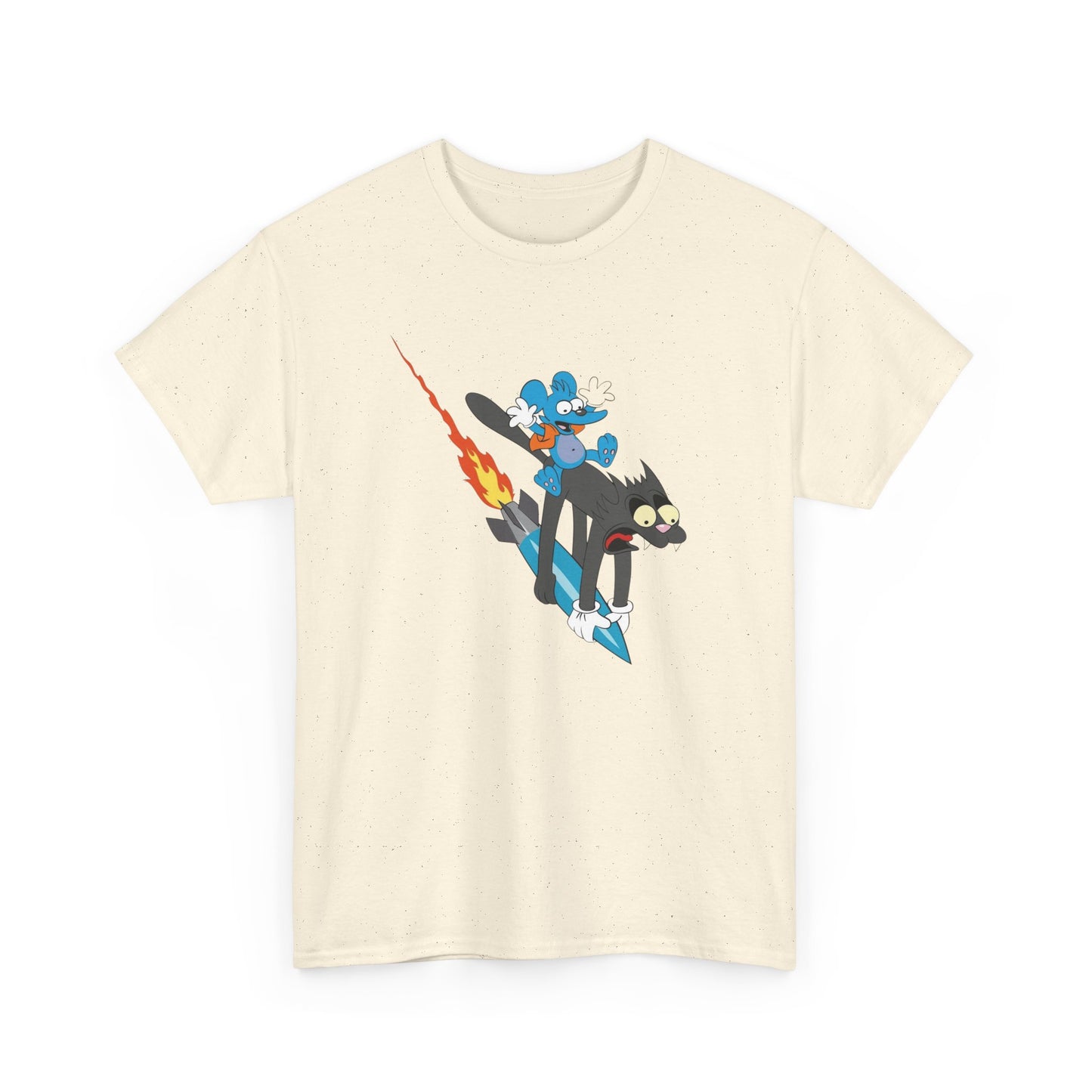 Itchy And Scratchy Funny Graphic T-Shirt Comfy Cotton Tee Brand NEW