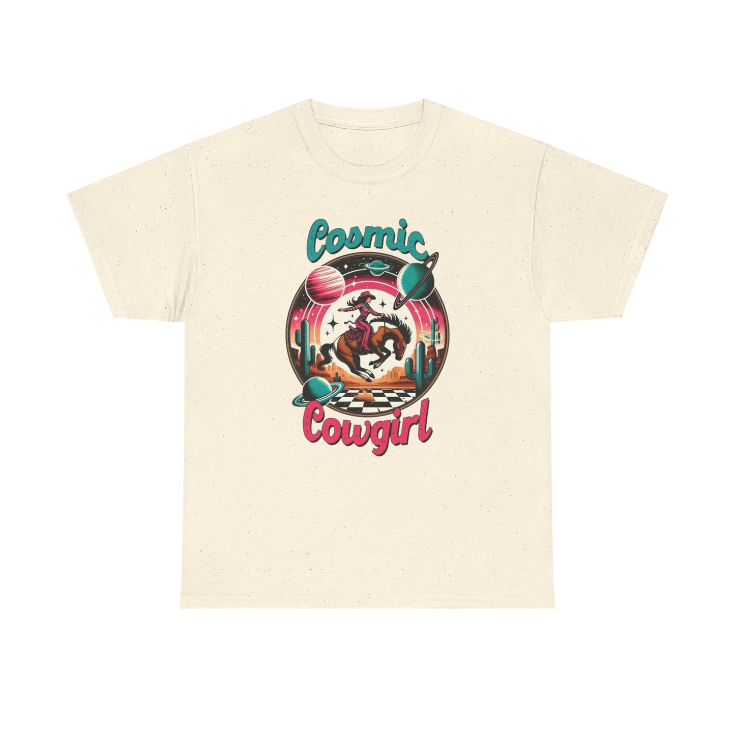 Cosmic Cowgirl Graphic T Shirt Unisex Heavy Cotton Tee