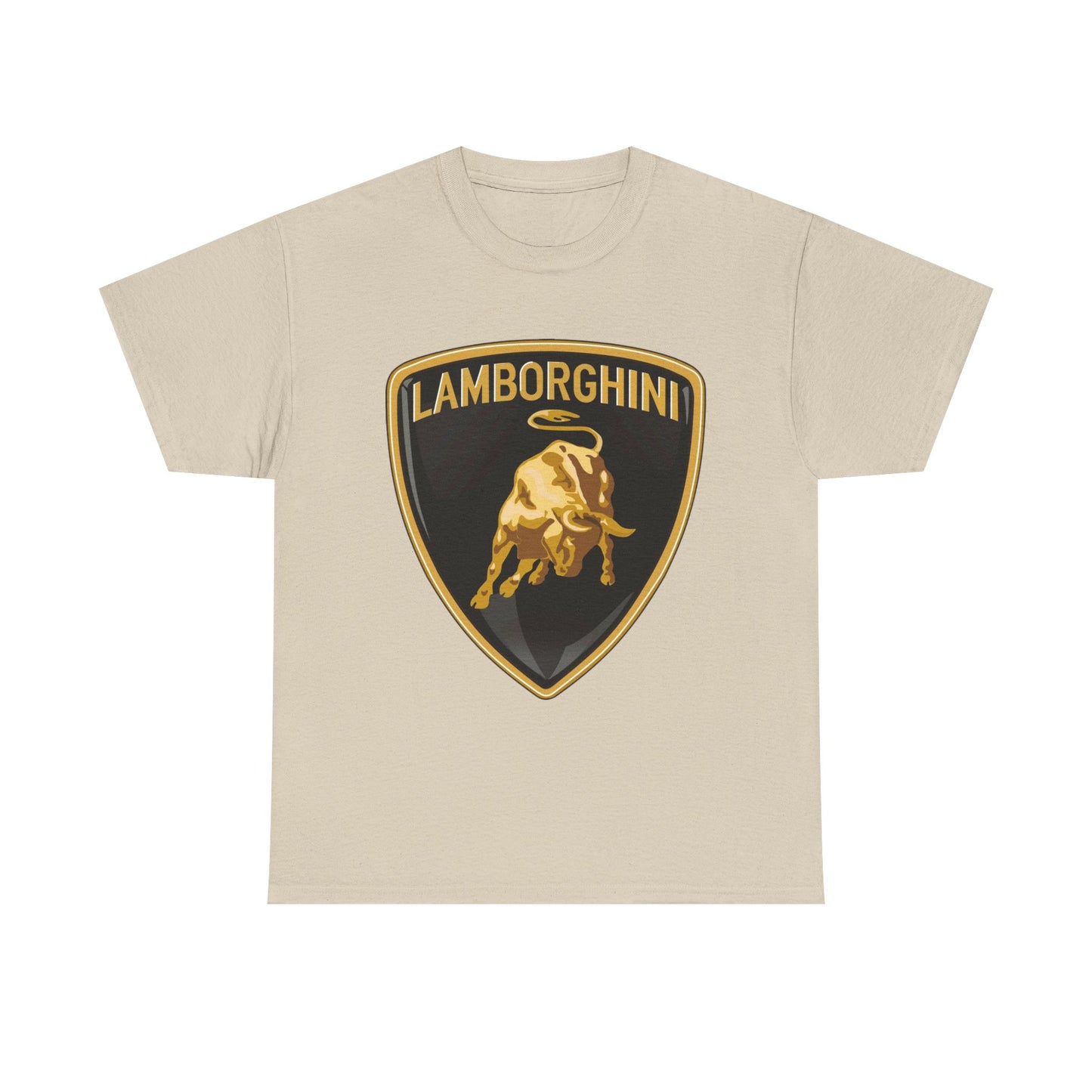 Lamborghini Graphic T Shirt Vintage Logo Retro Unisex Heavy Cotton Tee