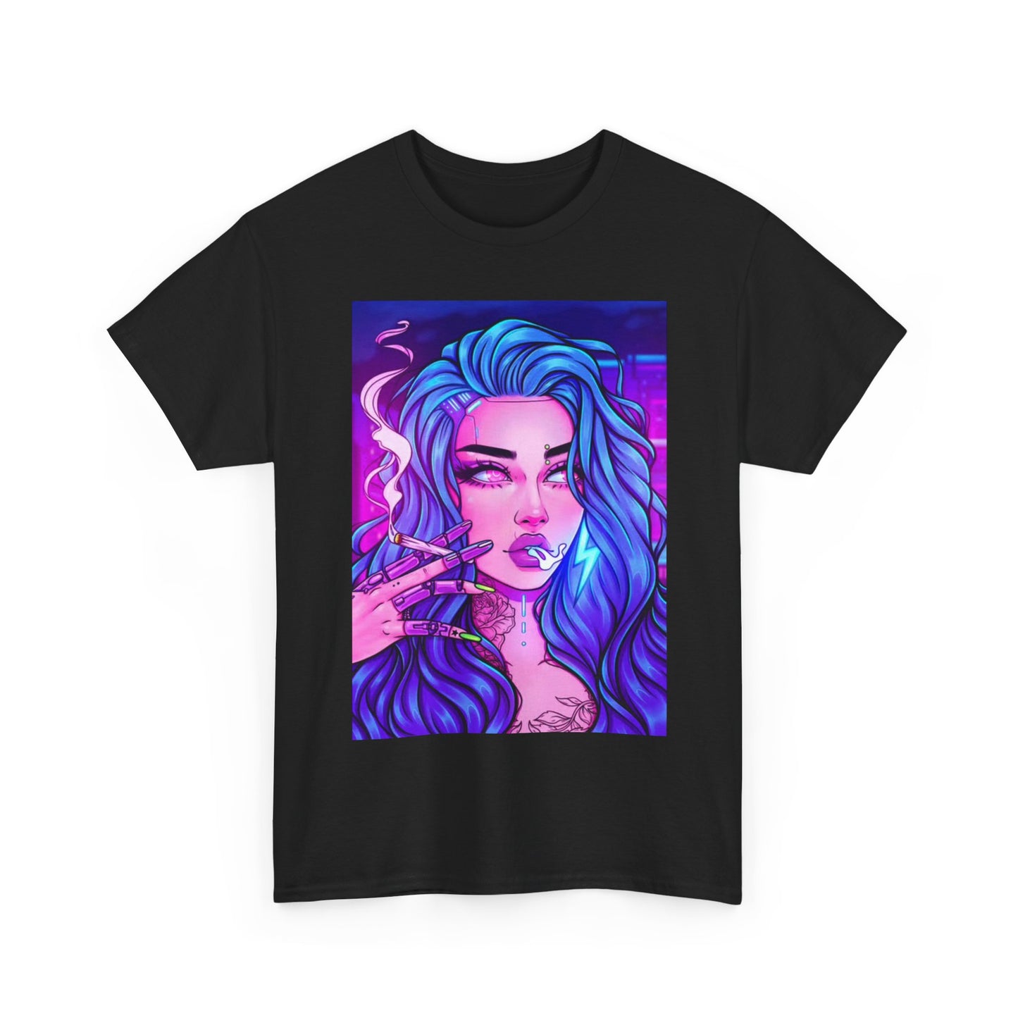 Waifu Anime T-shirt Girl Graphic Cartoon Retro Gaming Unisex Heavy Tee Gamer 11