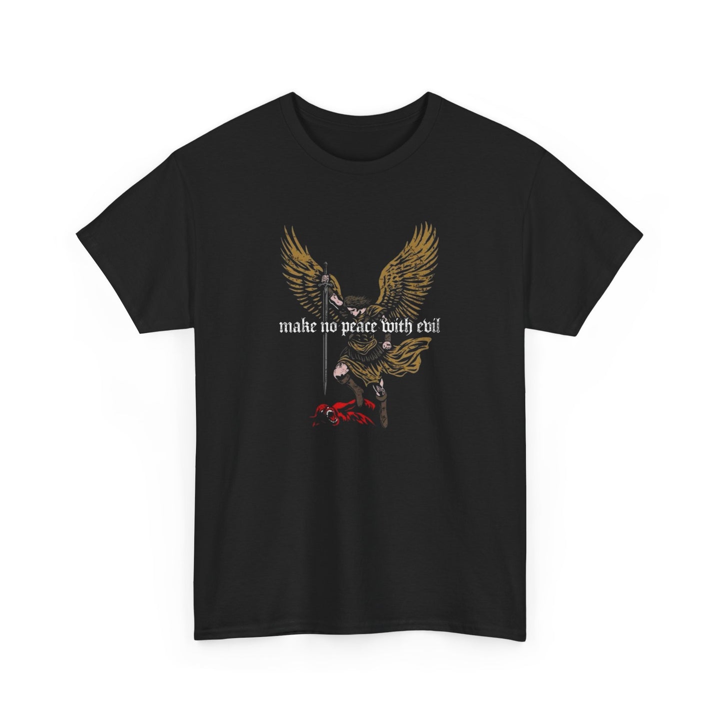 Make No Peace With Evil Graphic T Shirt NEW ADULT TEE VINTAGE