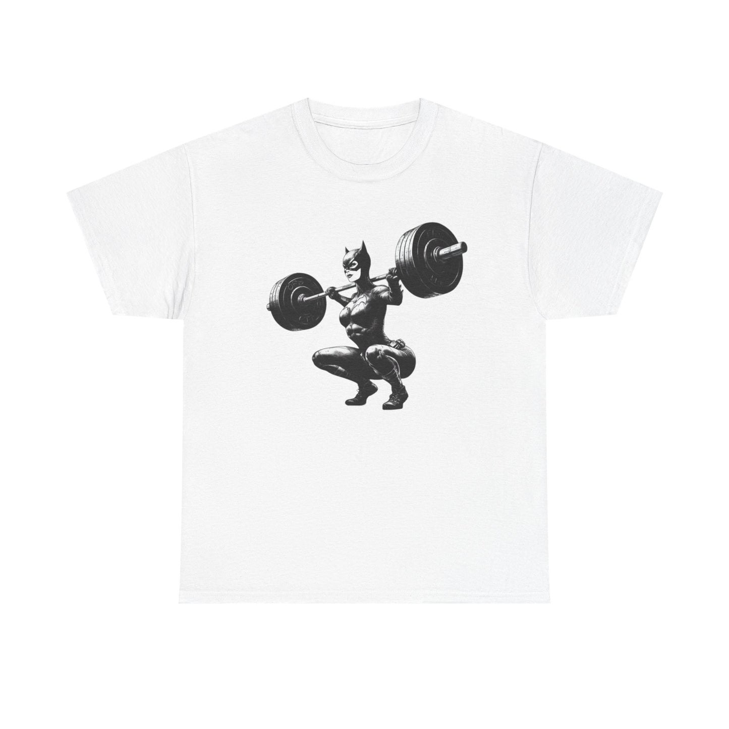 Catwoman GYM Lifting Apparel Graphic T Shirt Womens Heavy Cotton Tee