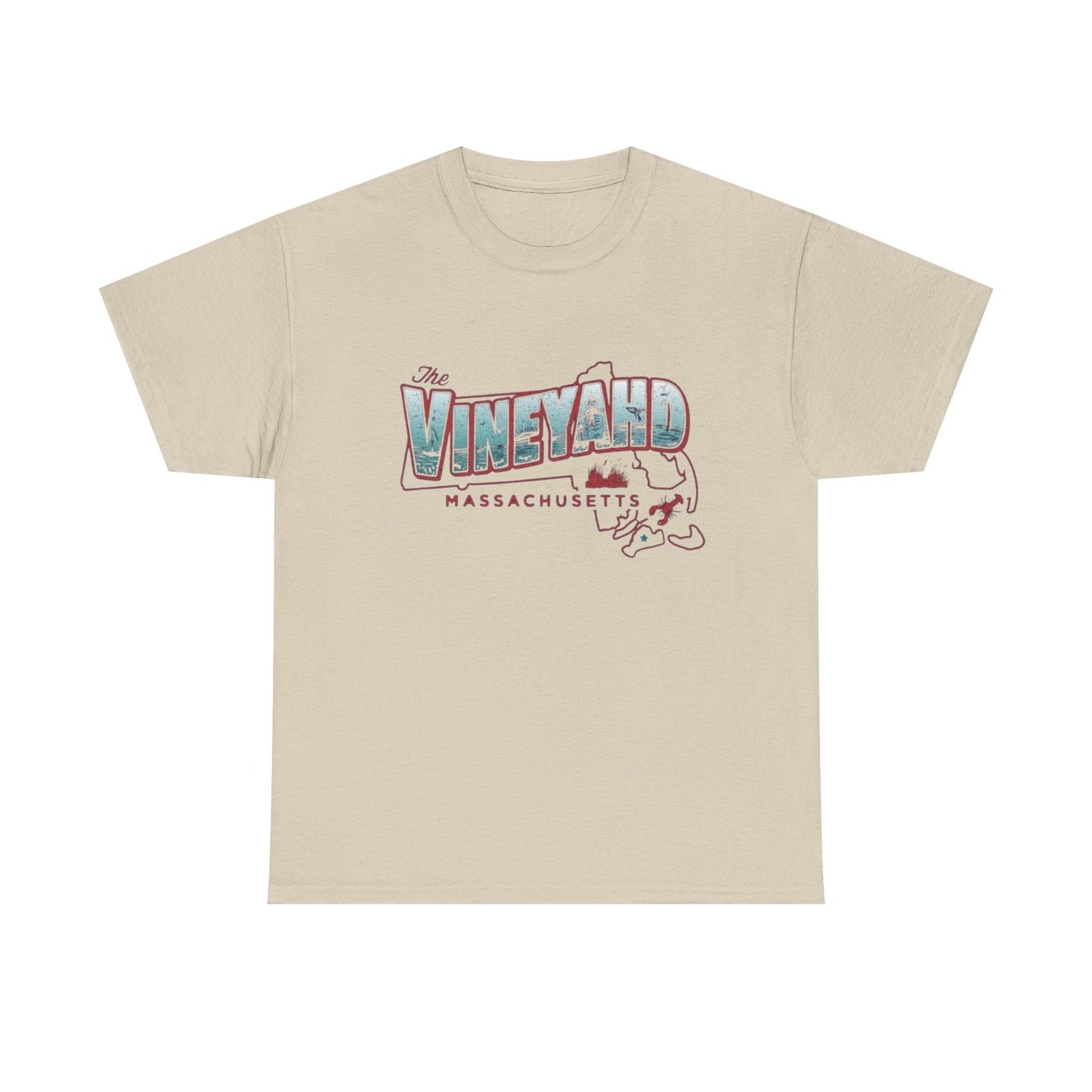 The Vineyard Massachusetts Graphic T Shirt NEW ADULT