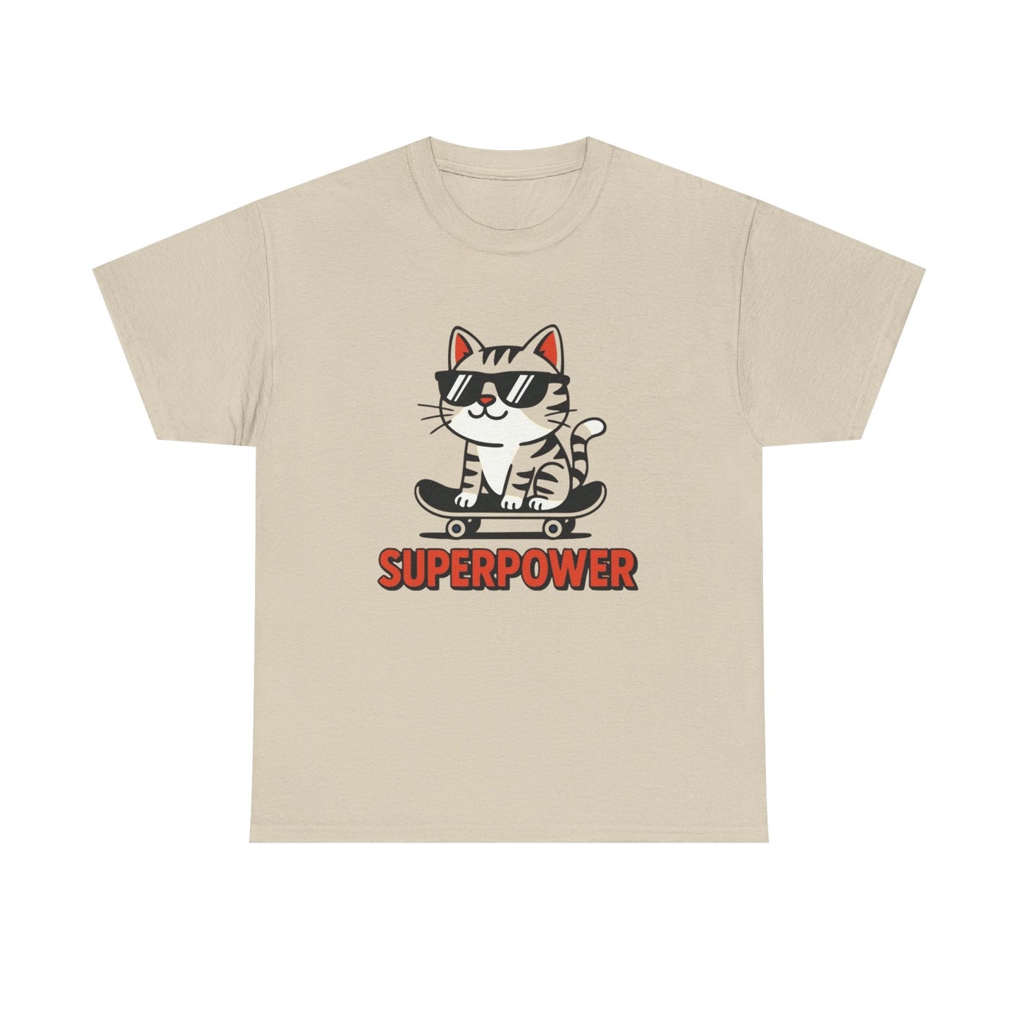 Sure power Funny Cat Graphic T Shirt ADULT NEW