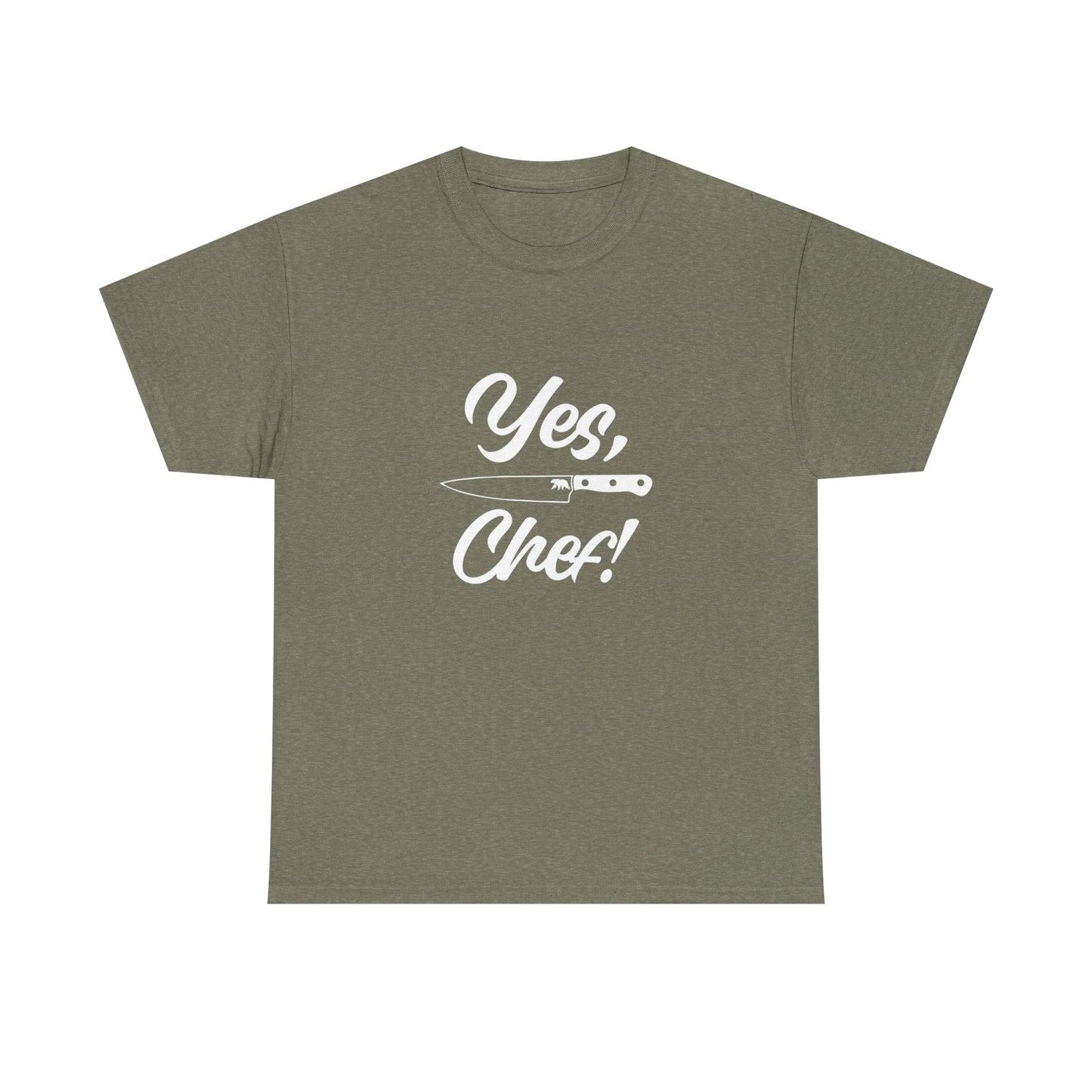 Yes Chef Kitchen Knifes Graphic T-Shirt Cotton Tee New Gift Vintage