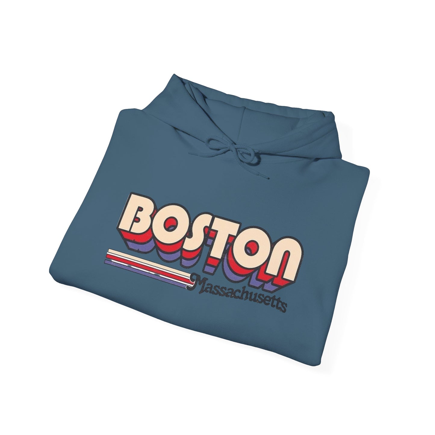 Boston Massachusetts Logo Graphic Hoodie Heavy Blend™ NEW Sweatshirt