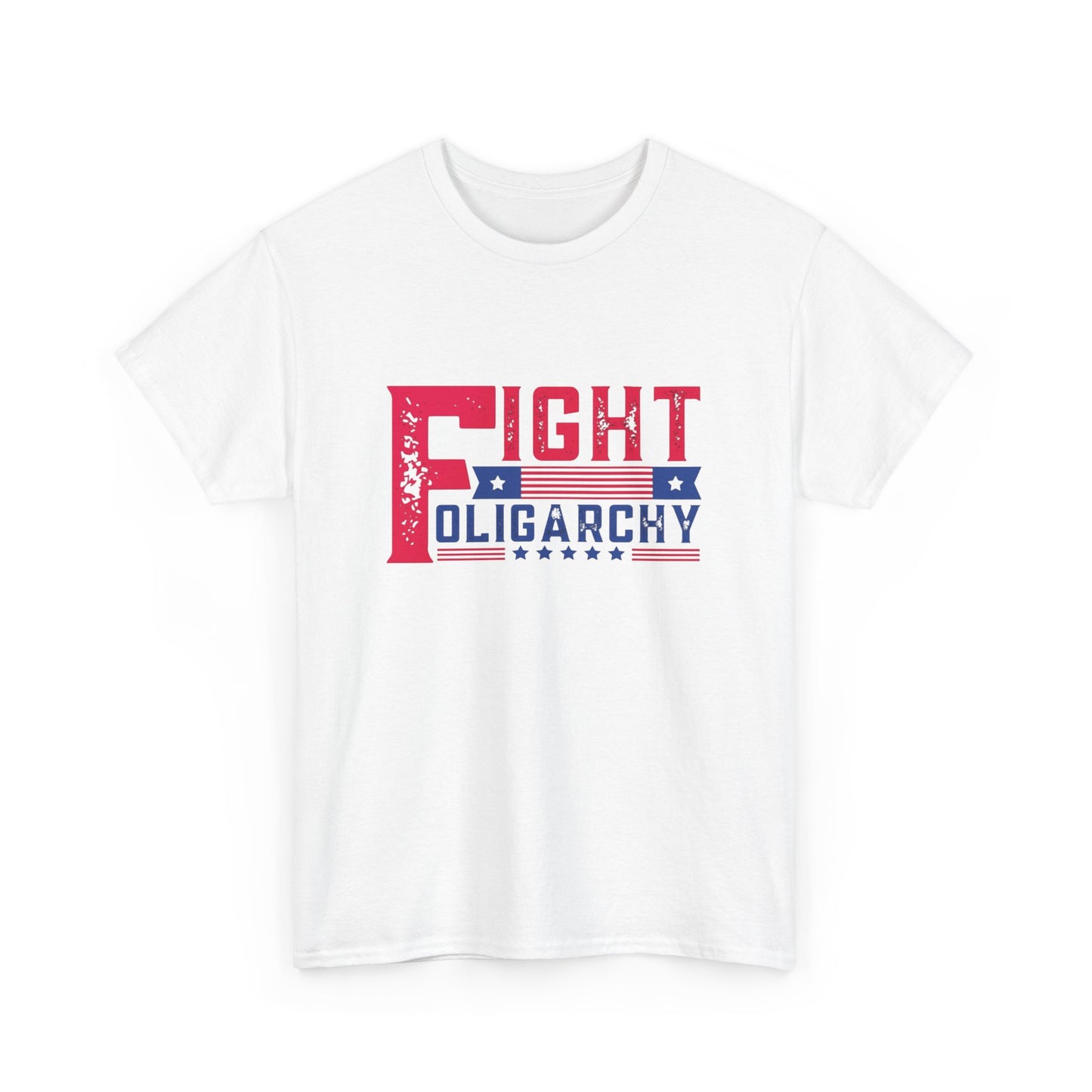 Fight Oligarchy Tour AOC Sanders Graphic T Shirt Unisex Heavy Cotton Tee