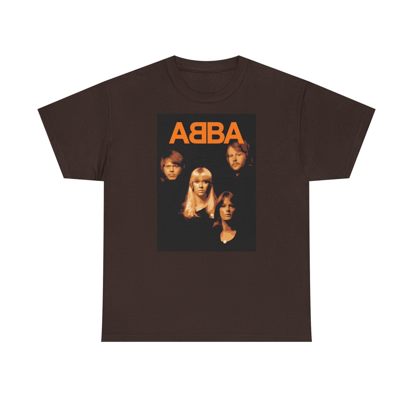 Abba T-shirt vintage retro neon lights classic music Unisex Heavy Cotton Tee